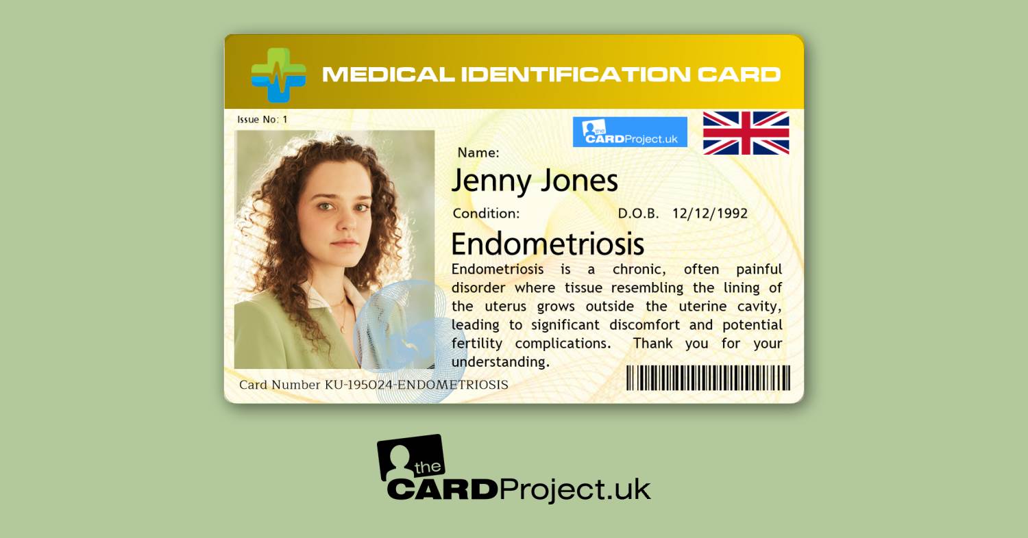 Endometriosis Premium Medical Photo ID Card  (FRONT)